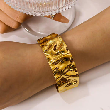Chunky Golden Cuff Bracelet